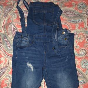 blue jean overalls